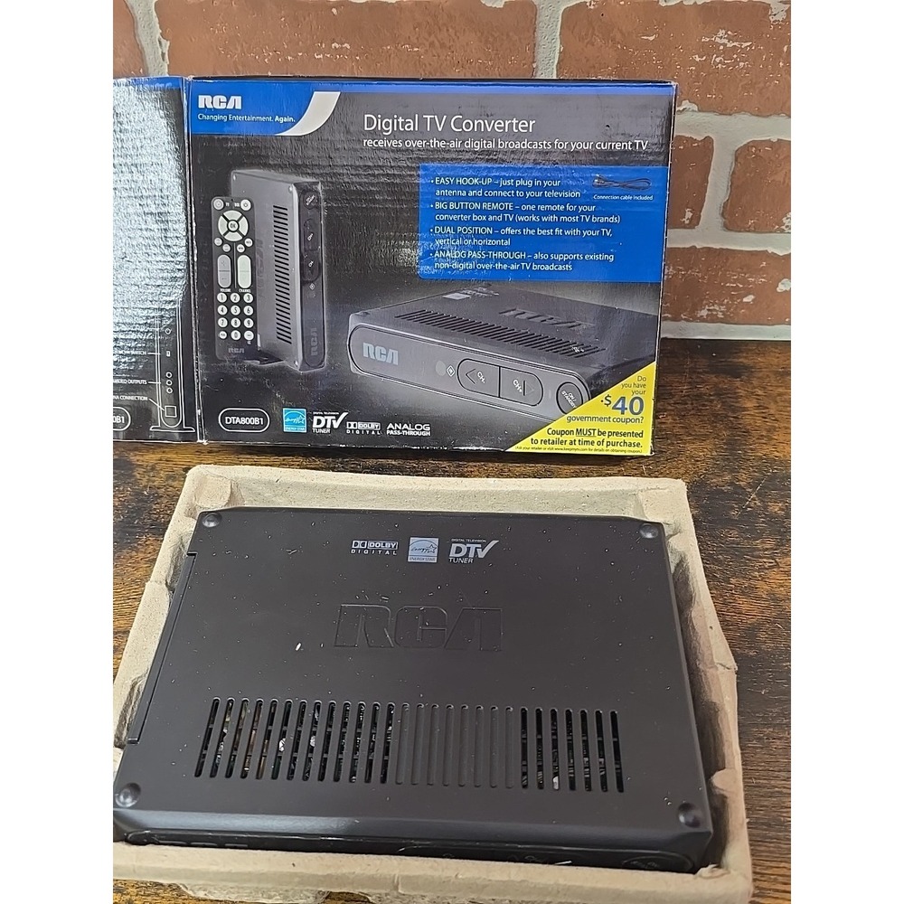 RCA ATSC TV Converter Box‎ DTA800B1L DTV Tuner Digital-to-Analog